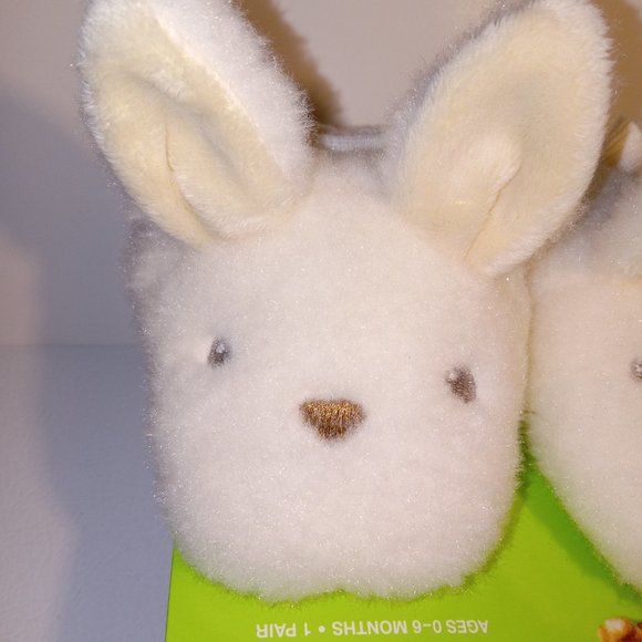 Happy Go Fluffy Baby’s My 1st Easter Bunny Bib, Rattle, and Booties - New! - Picture 4 of 7